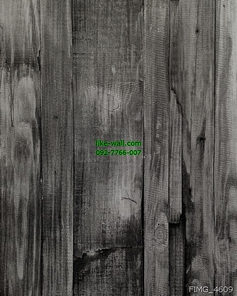 วอลเปเปอร์ติดผนัง ลายแผ่นไม้ สีเทาเข้ม