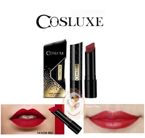 **พร้อมส่ง**Cosluxe Curve Lipstick  # Taylor Red สีแดงสด ลิปสติกที่ออกแบบมาให้โค้งรับกับริมฝีปากทั้งบนและล่าง ทาง่าย เหมาะสำหรับปากทุกรูปแบบ มาพร้อมสีสัน ที่ชัดเจน และเนื้อสัมผัสที่เงางาม เบานุ่ม ไม่เหนียวเหนอะ ติดทนนาน ผสานคุณประโยชน์จากมอยเจอร์ไรเซอร์ ช