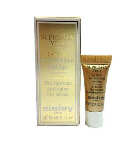 **พร้อมส่ง**ขนาดทดลอง Sisley Supremya Yeux At Night The Supreme Anti-Aging Eye Serum 1 ml. ที่สุดแห่งการบำรุงรอบดวงตาสำหรับกลางคืน เซรั่มสูตรเข้มข้น ที่ช่วยลดเลือนริ้วรอยแห้งวัย คืนความสดใส ลดการบวมซ้ำ มอบความเปล่งปลั่งกระจ่างใส ยกกระชับรอบดวงตา ริ้วรอยดู