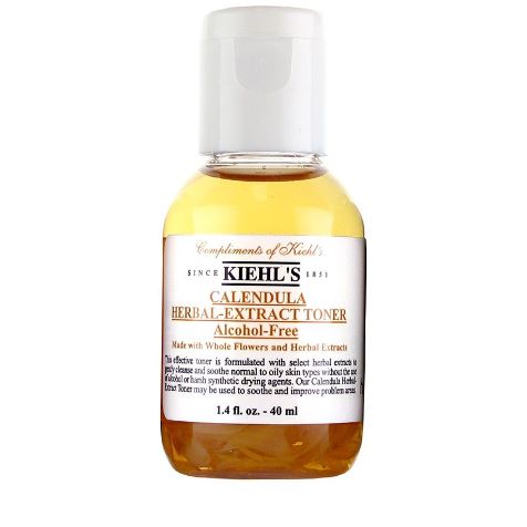 Kiehl's Calendula Herbal Extract Alcohol-Free Toner ขนาดทดลอง 40 ml. โทนเนอร์สูตรไร้แอลกอฮอล์ เหมาะสำหรับผิวมัน มีสิวและรอยแดง ผดผื่น ช่วยปลอบประโลมและปรับสภาพ ให้ผิวนุ่มและมีความรู้สึกผ่อนคลายหลังใช้ ปรับสภาพผิวพร้อมกระชับรูขุมขนบนใบหน้า