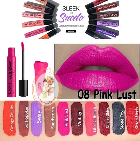 **พร้อมส่ง**NYX Liquid Suede Cream Lipstick เบอร์ 08 Pink Lust ลิปสติกเนื้อแมทท์ที่เนียนนุ่มเหมือนกำมะหยี่ ทาปุ๊ปปากเรียบเนียนปั๊ป แถมสีชัดมากๆ กลบสีปากคล้ำๆได้สนิท ติดทนใช้ได้เลย แต่ละสีทั้ง 12 เฉดสีนั้นจี๊ดมากจริงๆ