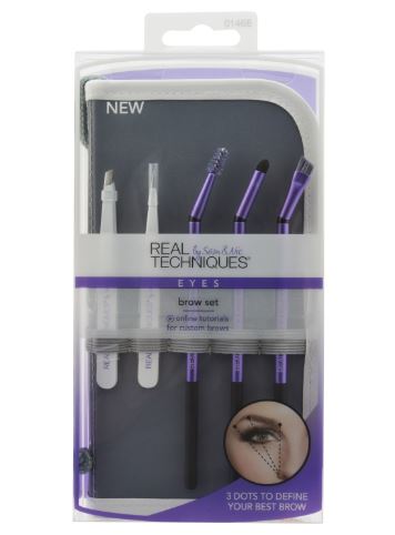 **พร้อมส่ง**Real Techniques Brow Set ใครอยากคิ้วเป๊ะ แบบมือโปรมาเขียนคิ้วให้ต้องลองนะคะ เซ็ท 5 เสต็ปไปสู่คิ้วงามๆเพอร์เฟคที่ได้รูปด้วยเซ็ทคิ้วนี้เลย แปรงทุกชิ้นในเซ็ตที่จะช่วยให้คุณแต่ง เติม และเขียนรูปคิ้วของคุณ มาพร้อมกระเป๋าเก็บพกพาหรือใช้เป็นที่ตากแปร