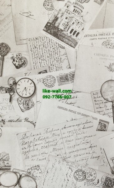 วอลเปเปอร์ติดผนัง ลายโปสการ์ด