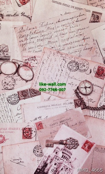 วอลเปเปอร์ติดผนัง ลายโปสการ์ด