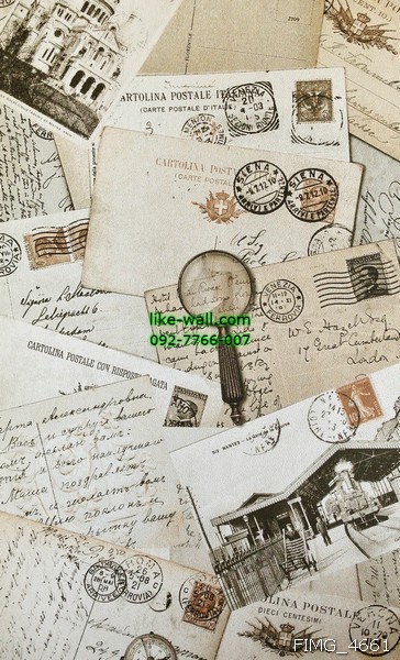 วอลเปเปอร์ติดผนัง ลายโปสการ์ด