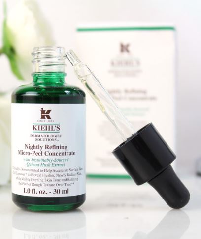 Kiehl's Nightly Refining Micro-Peel Concentrate 30 ml. เซรั่มนวัตกรรมใหม่ เพื่อการผลัดผิวเก่า เผยผิวใหม่ที่ดูเด็กลง เพียงข้ามคืนจะรู้สึกได้ถึงผิวที่นุ่ม เรียบเนียนขึ้น Quinoa Serum เซรั่มนวัตกรรมใหม่ที่นำเอาสารสกัดจากเปลือกเมล็กควินัวที่ม