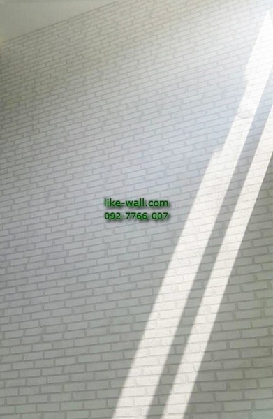 ผลงานตัวอย่าง การติดวอลเปเปอร์ติดผนัง ลายก้อนอิฐ  ย่านทาว์นโฮม อีโคสเปซ