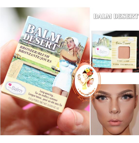 The Balm Balm Desert ขนาดทดลอง 0.8 g. หน้าสวยเด่นแบบผิวบ่มแดดด้วยบรอนเซอร์เนื้อฝุ่น เกลี่ยง่าย ติดทนนาน แถมยังสามารถใช้เป็นบลัชออนได้อีกด้วย 