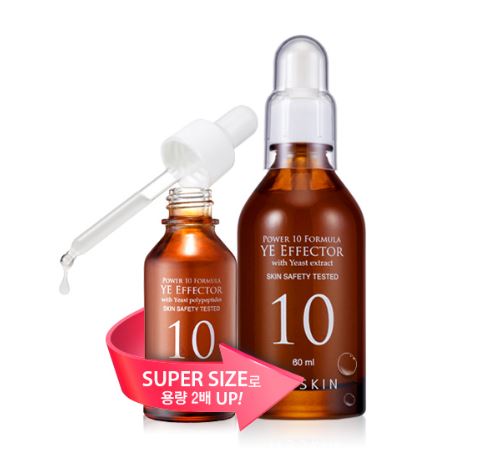 **พร้อมส่ง**It's Skin Power 10 Formula YE Effector Supersize 60 ml. สุดยอดเซรั่มเนื้อบางเบา ไม่เหนียวเหนอะ แต่มีวิตามินที่ให้คุณค่าสารอาหาร และมีคุณค่าสูงเพื่อการบำรุงผิวหน้าโดยเฉพาะ เซรั่มเข้มข้นด้วยสารสกัดจากยีสต์ ฟื้นฟู ซ่อมแซม ผลัดเซลล์ผิวได้อย่า