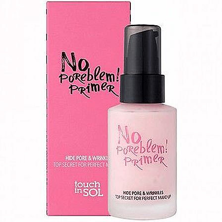 *พร้อมส่ง*Touch in Sol No Poreblem Primer 30ml. เมคอัพเบสผิวหน้าชุ่มชื่น เปล่งประกายออร่า ช่วยปกปิดไร้ร่องรอยอย่างสมบูรณ์ ปรับพื้นผิวหน้าให้ดูเรียบเนียนสวย ป้องกันการแตกลายของรองพื้นและแป้งที่เข้าไปตามร่องต่างๆบนผิวหน้า จึงทำให้ทารองพื้นและแป้งติดทนนานยิ่