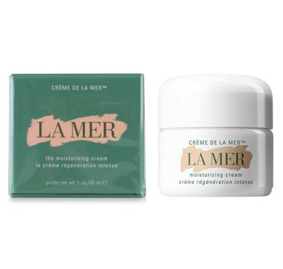 LA MER The Moisturizing Cream 30 ml. มอยเจอร์ครีมเข้มข้น ให้ความชุ่มชื่นพิเศษ ช่วยให้เส้นริ้วและริ้วรอยลดเลือนลง ผิวแลดูกระชับ รูขุมขนดูจางลง ผิวแลดูอ่อนเยาว์ขึ้น กระจ่างใส เปล่งประกายผิวสุขภาพดี 