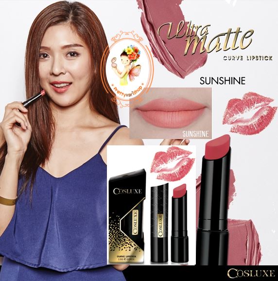 **พร้อมส่ง**Cosluxe Ultra Matte Curve Lipstick สี Sunshine ส้มนู๊ด ใหม่! ลิปสติกเนื้อแมทกำมะหยี่สีใหม่ล่าสุด เนื้อลิปช่วยบำรุงริมฝีปากให้ชุ่มชื่น ไม่แห้งหรือตกร่องระหว่างวัน แถมเนื้อยังเบานุ่มและมีพิกเม้นต์ที่แน่นติดทนนาน นุ่ม ลื่น เกลี่ยง่าย แห้งไว กล