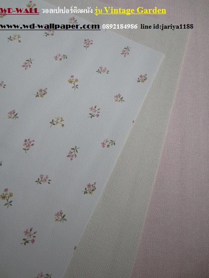 วอลเปเปอร์ติดผนัง สไตล์ดอกไม้วินเทจ หลุยส์วินเทจ  (Vintage Style)