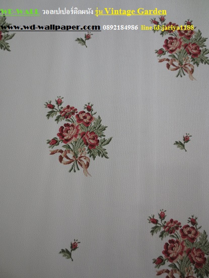 วอลเปเปอร์ติดผนัง สไตล์ดอกไม้วินเทจ หลุยส์วินเทจ  (Vintage Style)