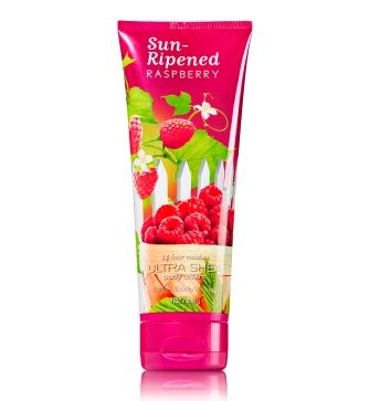 **พร้อมส่ง**Bath & Body Works Sun-Ripened Raspberry 24 Hour Moisture Ultra Shea Body Cream 226g. ครีมบำรุงผิวสุดเข้มข้น เติมความชุ่มชื่นให้กับผิวที่ต้องการการบำรุงเป็นพิเศษอีกทั้งมีกลิ่นหอมติดทนนานตลอดวัน