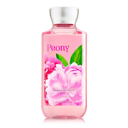 Bath & Body Works Peony Shea & Vitamin E Shower Gel 295ml. เจลอาบน้ำกลิ่นหอมติดกายนานตลอดวัน กลิ่นหอมโทนดอกไม้หอมอ่อนๆ ดอกพีโอนี หอมนุ่มๆ เหมือนเดินอยู่ในสวนดอกไม้ของเมืองอังกฤษเลยค่ะ