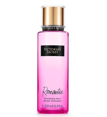 Victoria's Secret Romantic Fragrance Mist 250 ml. *แพคเกจใหม่ 2016* สเปร์ยน้ำหอม ให้ความหอมรัญจวนใจ กลิ่นติดทนนาน 7-12 ชั่วโมง กลิ่นหอมหวาน สไตล์น้ำหอมผู้หญิง