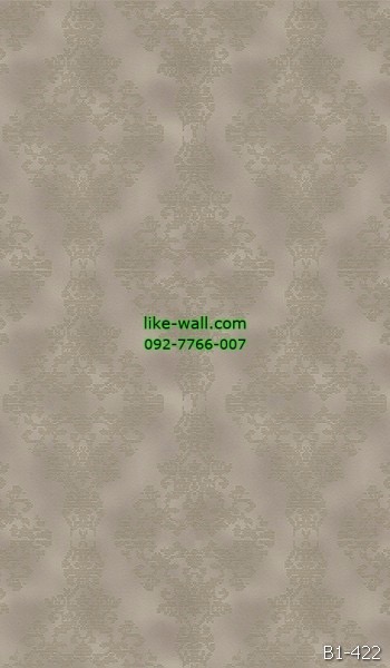 วอลเปเปอร์ติดผนัง ลายหลุยส์ สีน้ำตาล