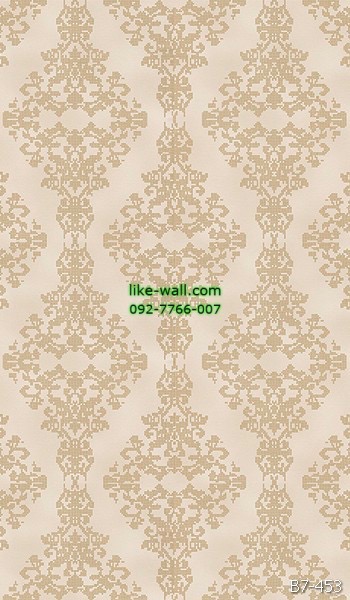 วอลเปเปอร์ติดผนัง ลายหลุยส์ สีครีม