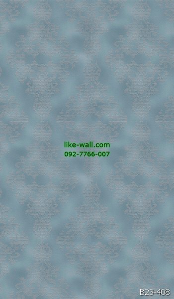 วอลเปเปอร์ติดผนัง ลายหลุยส์ สีฟ้าคราม
