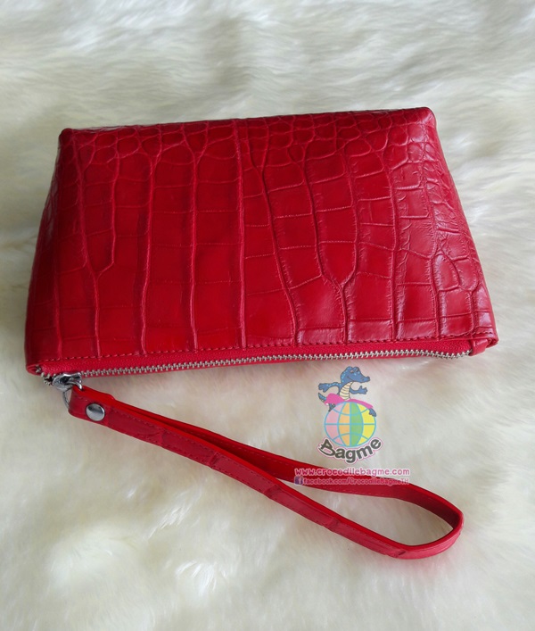 พร้อมส่ง กระเป๋าถือครัช BC204 ท้อง(สีแดง)มีสายคล้อง