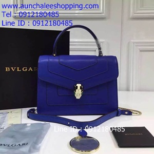 Bvlgari leather shoulder bag Top Hiend Size 25 cm หนังสวย น่าใช้ ทรงทันสมัย