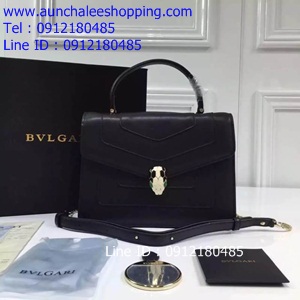 Bvlgari leather shoulder bag Top Hiend Size 25 cm หนังสวย น่าใช้ ทรงทันสมัย