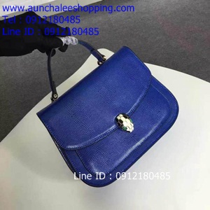 Bvlgari shoulder bag Top Hiend Size 25 cm หนังแท้ สกรีนลายคาเวียร์ อะไหล่ทองเข้มแสนสวย