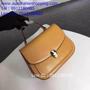 Bvlgari shoulder bag Top Hiend Size 25 cm หนังแท้ สกรีนลายคาเวียร์ อะไหล่ทองเข้มแสนสวย