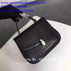 Bvlgari shoulder bag Top Hiend Size 25 cm หนังแท้ สกรีนลายคาเวียร์ อะไหล่ทองเข้มแสนสวย