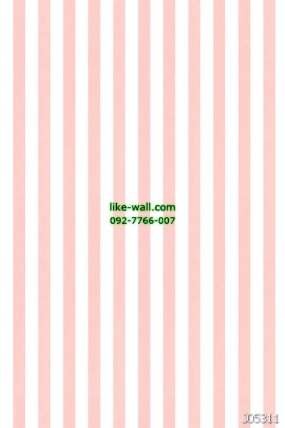 ลายทางตรง สีชมพู-ขาว