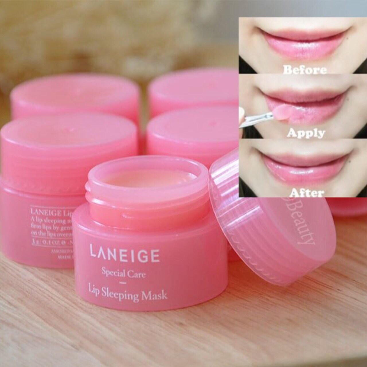 Laneige Lip Sleeping Mask ( ของแท้เกาหลี 100% )  ช่วยลดความแห้งกร้านและเป็นขุย ร่องบนริมฝีปากดูตื้นขึ้น พร้อมมอบกลิ่นหอมหวานจากเบอร์รี่