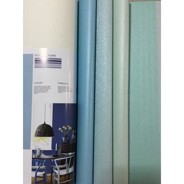 wallเฉดสี โทนฟ้า กว้าง53ซม ยาว10ม 5ตรม เลือกได้ ห้องสวยเด่น ง่ายๆ