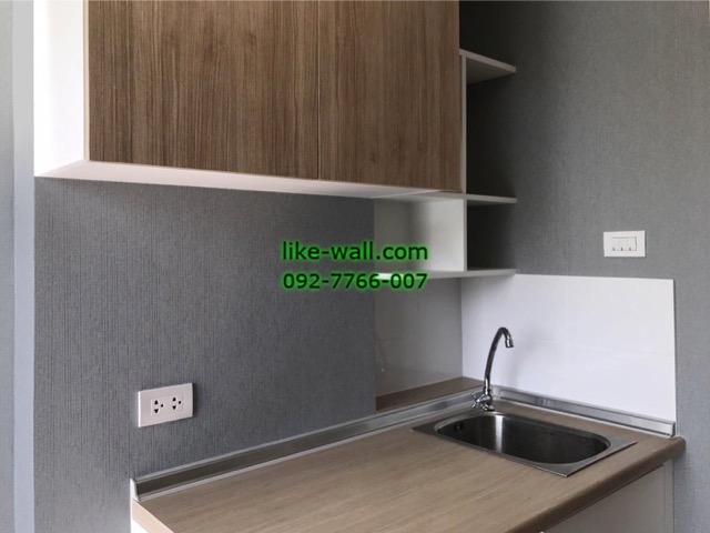 ผลงานตัวอย่าง ติดวอลเปเปอร์ คอนโดลุมพินี มิกซ์ เทพารักษ์ สมุทรปราการ