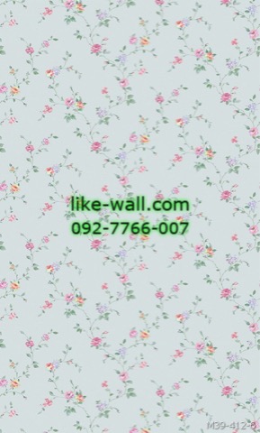 วอลเปเปอร์ ลายดอกไม้เล็กๆ สีชมพู-ส้ม