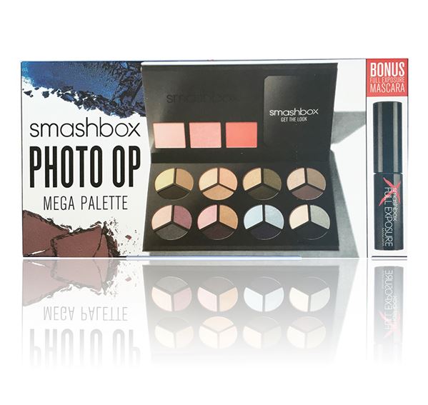 **พร้อมส่ง**Smashbox Photo Op Mega Palette พาเลทอายแชโดว์สุดสวยจาก smashbox ที่รวมอายเชโดว์ 24 เฉดสีสวย พร้อมบรัช 3 สี แถมด้วยมาสคาร่าขนาดพกพาอีก 1 เป็นเซ็ทที่คุ้มมากๆ คุณภาพเม็ดสีแน่น สวยทุกเฉดสีเลยค่ะ