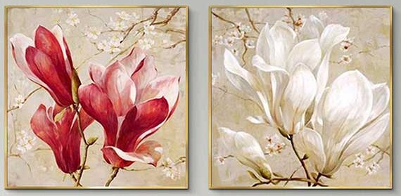 Magnolia flower (ไม่พิมพ์/พิมพ์ลาย)