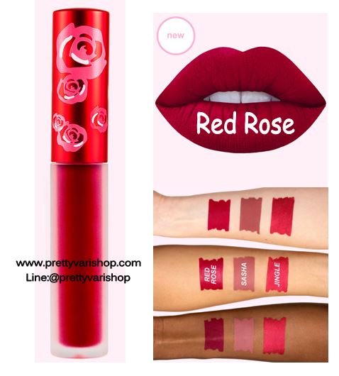 *พร้อมส่ง*Lime Crime Velvetines Matte Liquid Lipstick # # Red Rose ลิปสติกเนื้อลิควิด โทนสีแดงทับทิม เนื้อแมท ที่ทาออกมาจะเป็นโทนสีด้านๆ สวยมากๆ ติดทนทั้งวัน สามารถเบลนสีบนริมฝีปากได้อย่างเรียบเนียน ทำให้ริมฝีปากของคุณดูสวยอย่างลงตัว และด้วยเนื้อลิปนุ่มรา