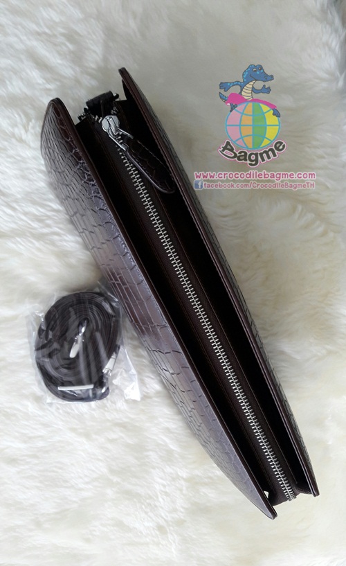 พร้อมส่ง กระเป๋าหนีบชายBT9124 หนังท้อง