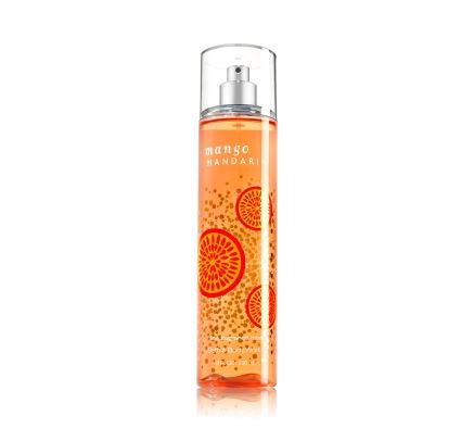 Bath & Body Works Mango Mandarin Fine Fragrance Mist 236 ml. สเปร์ยน้ำหอมที่ให้กลิ่นติดกายตลอดวัน กลิ่นหอมโทนผลไม้ กลิ่นมะม่วงผสมกลิ่มส้มเปรี้ยว หอมมากค่ะ 