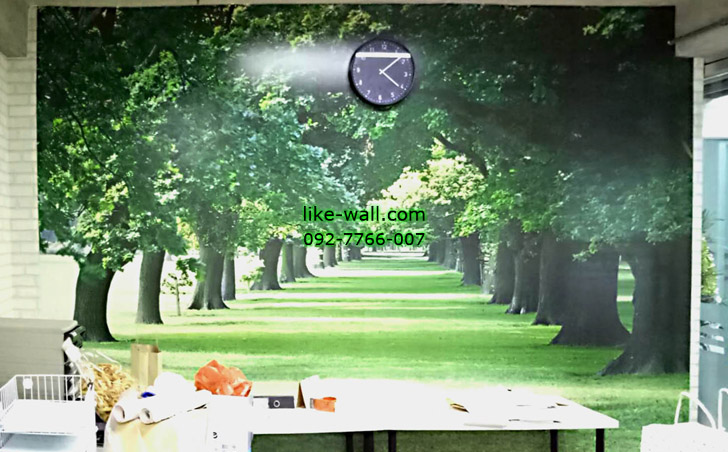 ผลงานจากทางร้าน ติดวอลเปเปอร์ภาพวิว ภายในออฟฟิศ ย่านบางบอน
