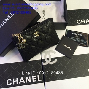 Chanal coin wallet Hiend งานหนังแท้ งานสวยเหมือนแท้ พร้อมส่งนะคะ