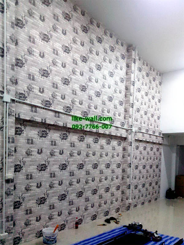 ติดวอลเปเปอร์ หอพัก SK PLACE ย่านลาดกระบัง