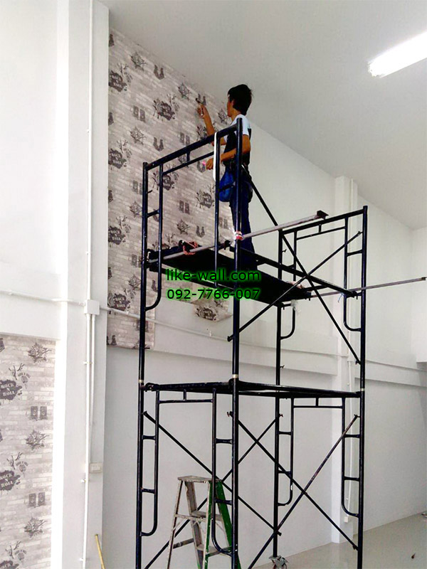 ผลงานจากทางร้าน ติดตั้งวอลเปเปอร์ หอพัก เอส เค เพลส ลาดกระบัง