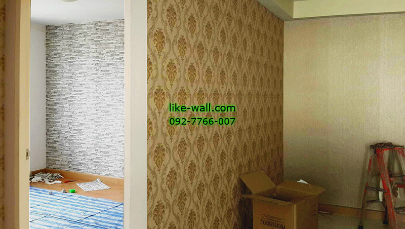 ตัวอย่างของทางร้าน ติดWallpaper ที่คอนโด ซิตี้ โฮม City Home ย่านอุดมสุข
