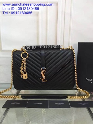 Saint Laurent Paris leather shoulder bag Top Hiend Size 32 cm งานหนังแท้ สวยเหมือนแท้ งานคุณภาพดีน่าใช้