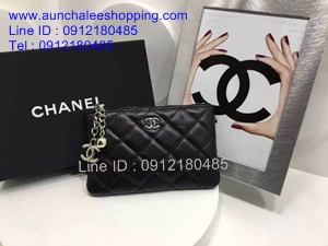Chanal Coin Purse Hiend size 14 cm หนังแท้นิ่มสวย งานคุณภาพดี 