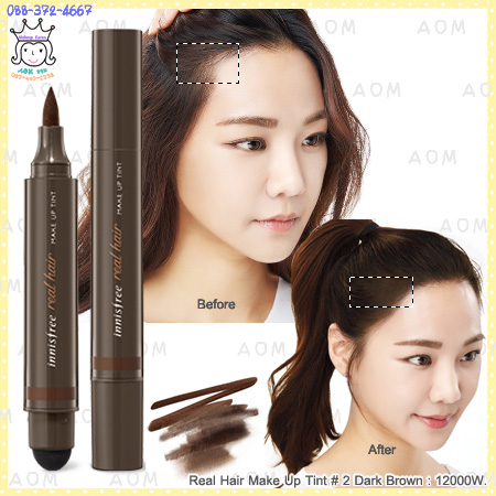 ( 2 Dark Brown )Real Hair Make Up Tint