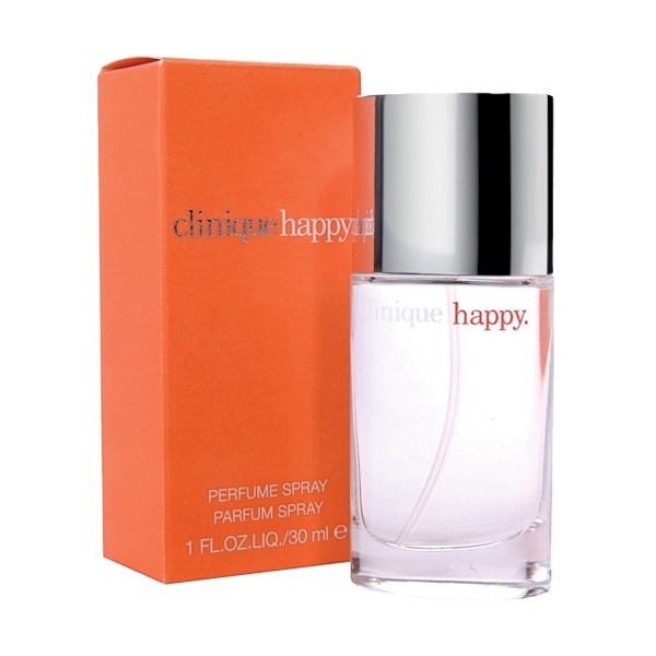 Clinique Happy Perfume Spray ไซส์จริง 30ml. น้ำหอมกลิ่นสดชื่นจากพืชตระกูลส้ม ช่วยเติมความสดใส สนุกสนาน ร่าเริง สามารถใช้ได้ทั้งชายและหญิง ถือเป็นกลิ่นยอดนิยมที่มียอดขายสูงสุดตลอดกาล