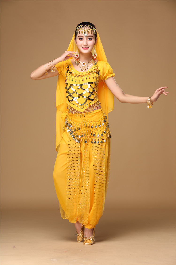 ++พร้อมส่ง++ชุดแฟนซีชุดจินนี่/อะลาดิน ชุดอินเดียสีเหลืองแขนสั้นสวยอลังการ ชุดสาวน้อยในตะเกียงแก้ว